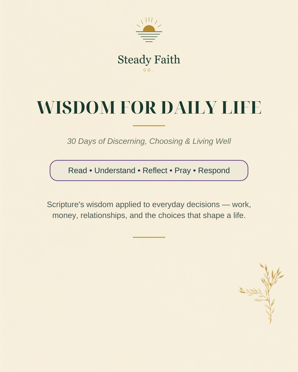 Daily Scripture Companion: Wisdom for Daily Life