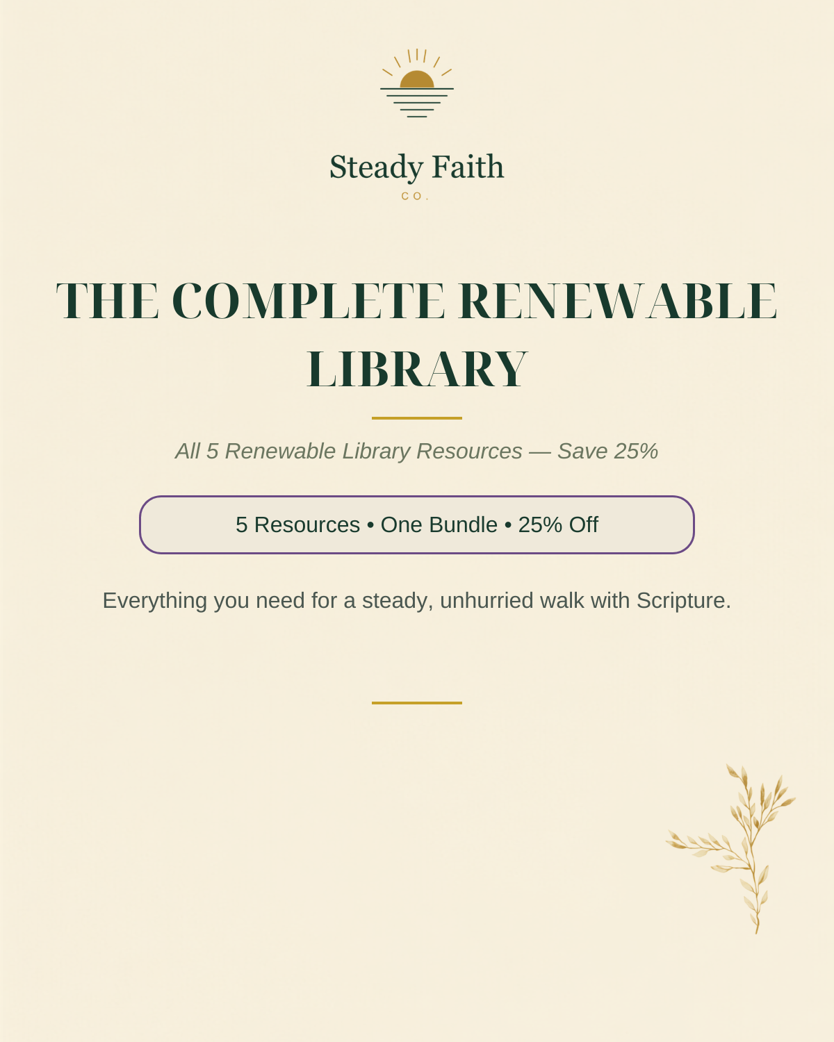 The Steady Faith Starter Path — Complete 5-Resource Bundle