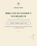 Bible Study Without Overwhelm: A Beginner's Starter Kit cover