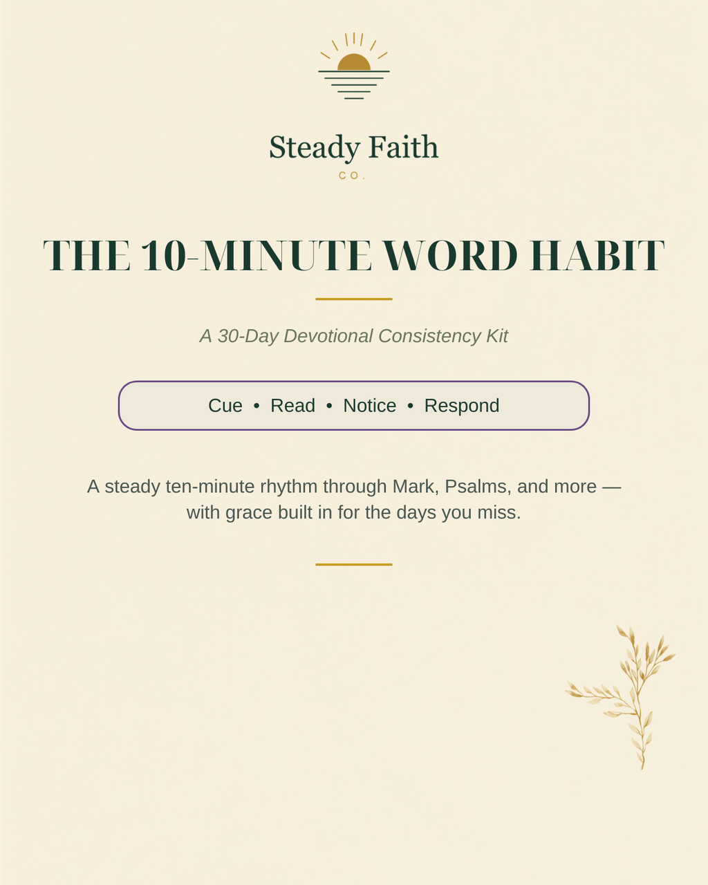 The 10-Minute Word Habit: 30-Day Bible Reading Journal cover