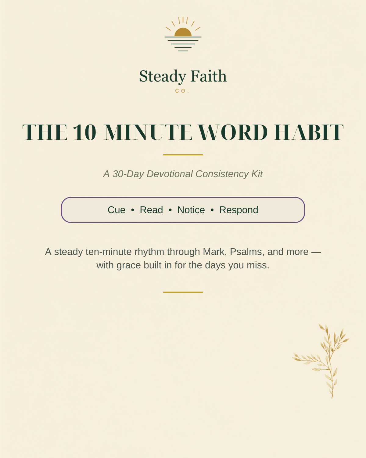 The 10-Minute Word Habit: 30-Day Bible Reading Journal cover