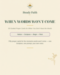 When Words Won't Come: 50 Guided Prayer Cards cover