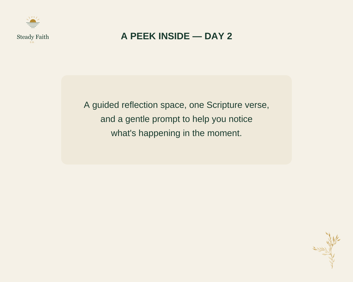 Peace in the Pause - A Peek Inside Day 2