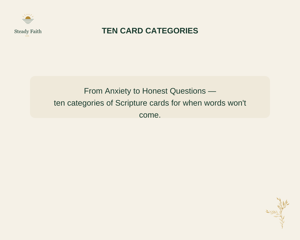 When Words Won't Come - Ten Card Categories